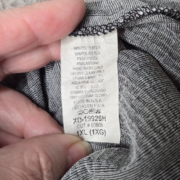 Symphony Plus Dress Women's XL Sleeveless Party Black White Fitted Stretch - Picture 3 of 4